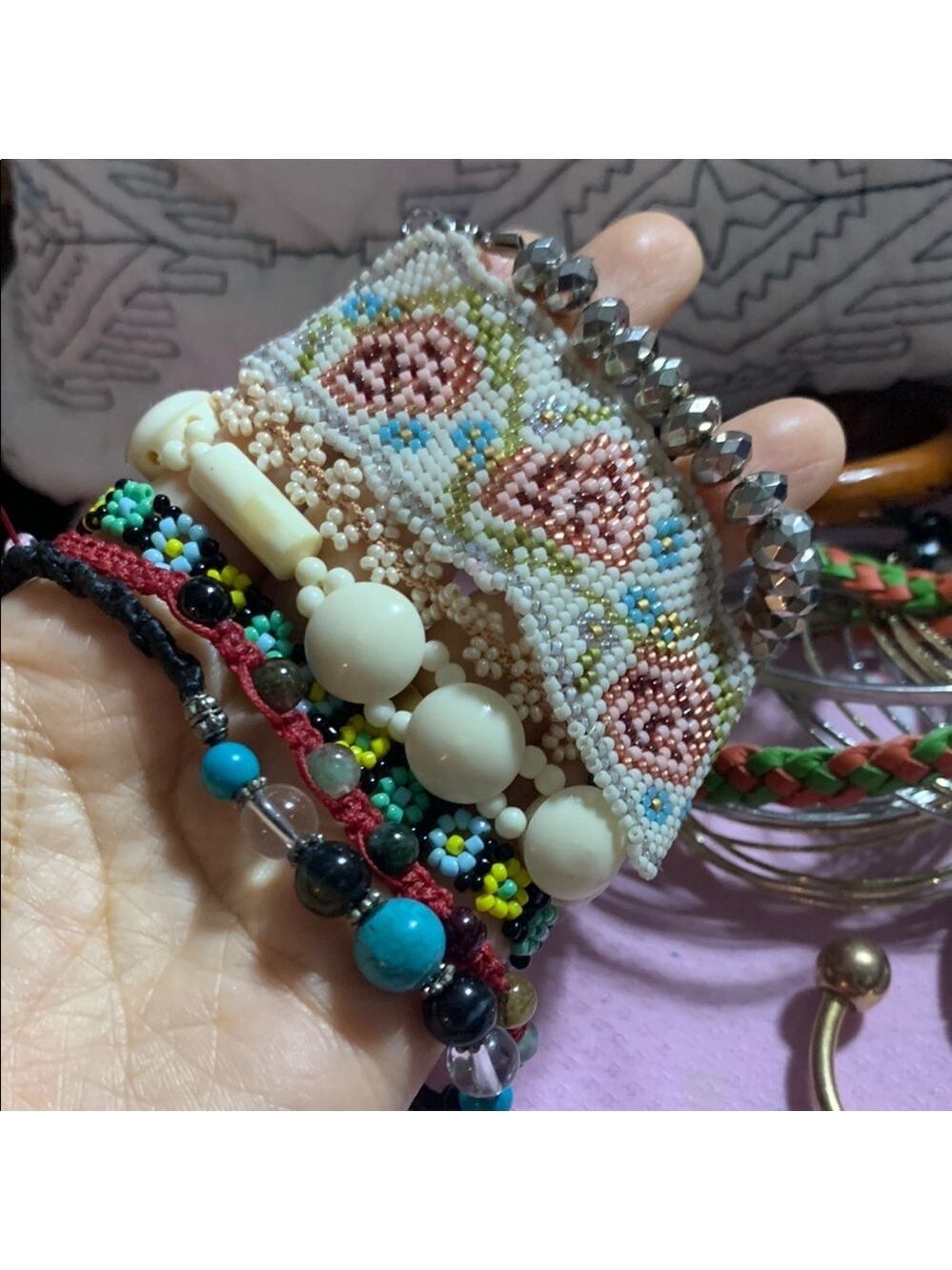 Colorful Women's Jewelry bracelet lots used Japan bought $20